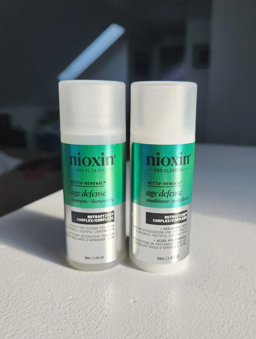 NIB Nioxin | Age Defense Hair Product Set - Shampoo & Conditioner, Travel Size